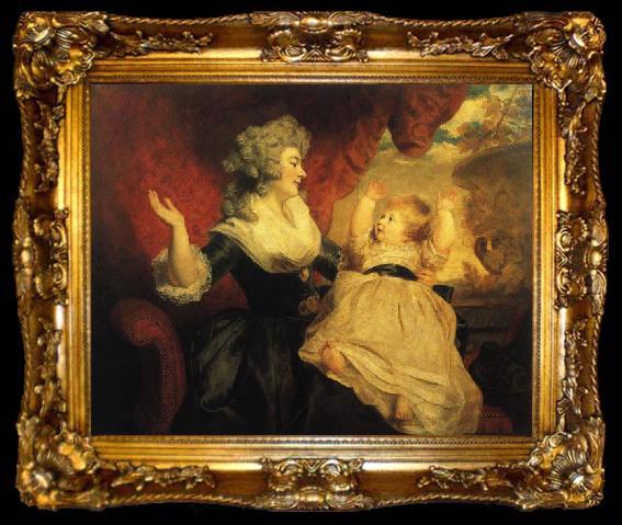 framed  Sir Joshua Reynolds The Duchess of Devonshire and her Daughter Georgiana, ta009-2